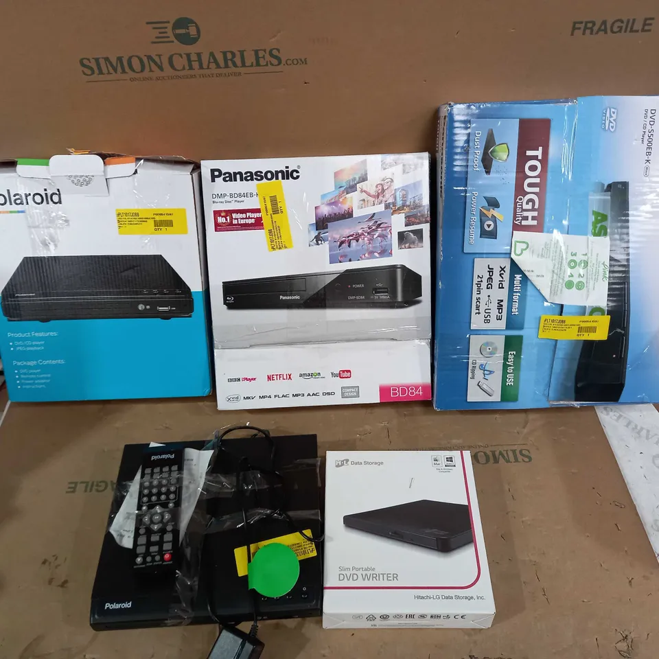 LOT OF APPROX 5 ASSORTED DVD AND BLU-RAY PLAYERS