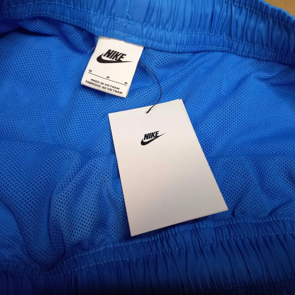 NIKE VIBRANT BLUE/LOGO FITNESS SWIM SHORTS - MEDIUM