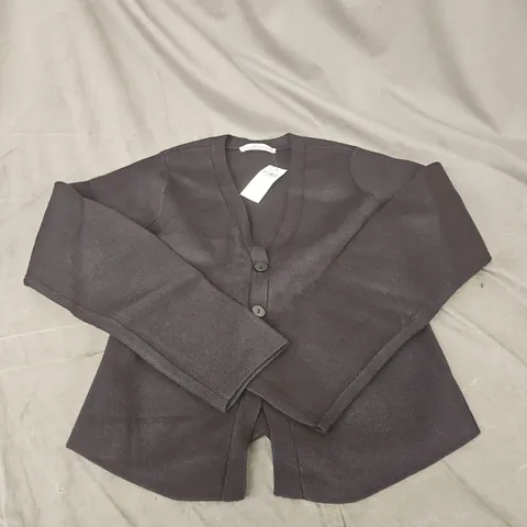 ABERCROMBIE & FITCH KNIT CARDIGAN – MEDIUM, BLACK