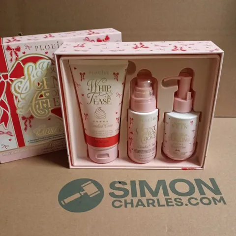 PLOUISE CANDIED COVE SCENTED GIFT SET BODY BUTTER 150G, HAIR & BODY MIST 110ML AND BATH OIL 100ML