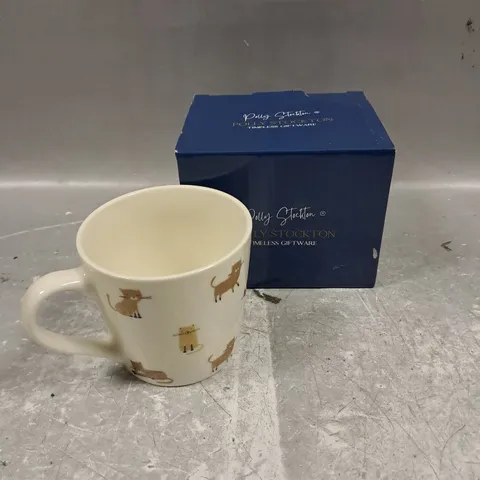 POLLY STOCKTON CURIOUS CAT MUG - COLLECTION ONLY