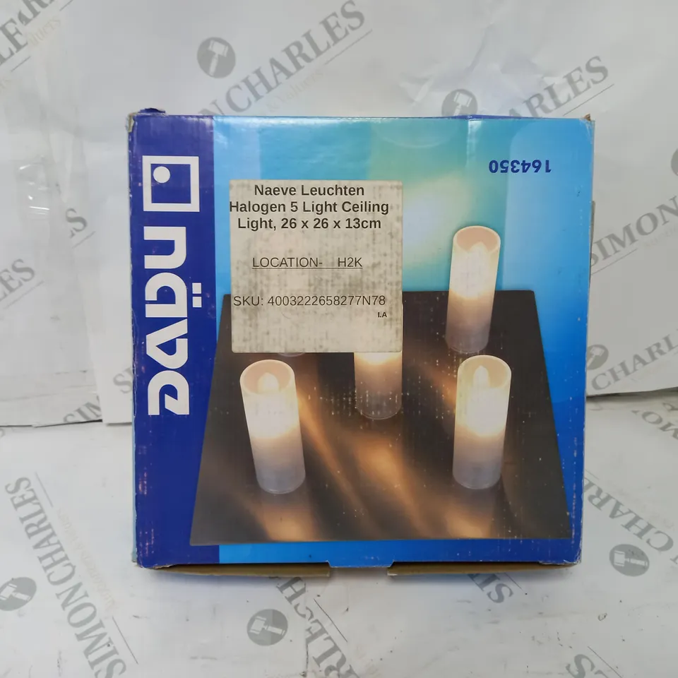 BOXED NAEVE LEUCHTEN HALOGEN 5 LIGHT CEILING LIGHT 