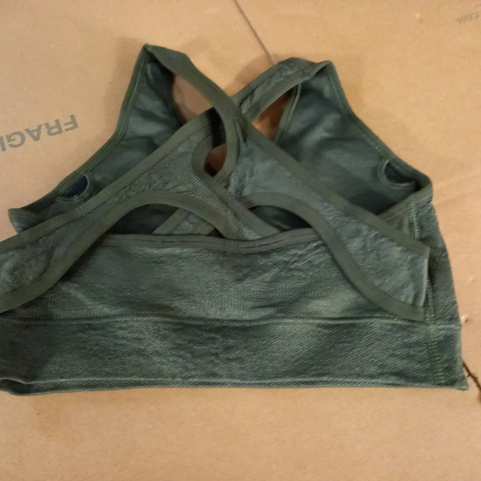 GYMSHARK GREEN SPORTS BRA - S
