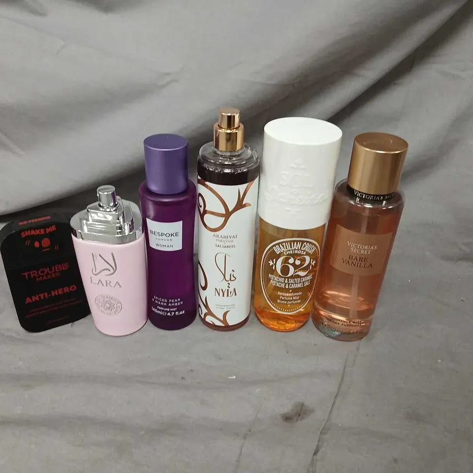 TEN ASSORTED UNBOXED FRAGRANCES TO INCLUDE; COSY, VICTORIA'S SECRET, TROUBLE MAKER, LARA AND BRAZILIAN CRUSH
