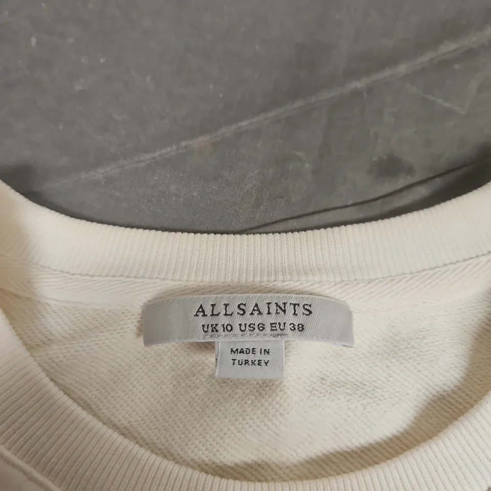 UK 10 ALLSAINTS SLEEVELESS TOP – WHITE (EU 38)