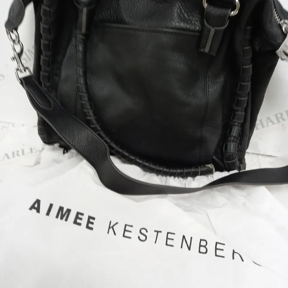 AIMER NESTENBERO BLACK LEATHER BAG 