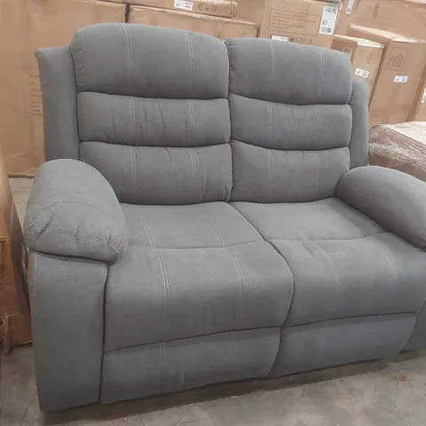 QUALITY DESIGNER FABRIC UPHOLSTERED MANUAL RECLINER SOFA