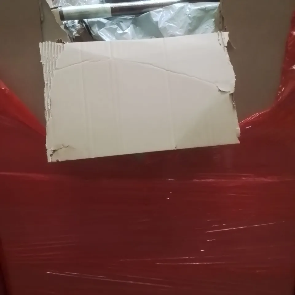 PALLET OF ASSORTED HOUSEHOLD GOODS AND PRODUCTS TO INCLUDE;WALL CLOCK,WALLPAPER 