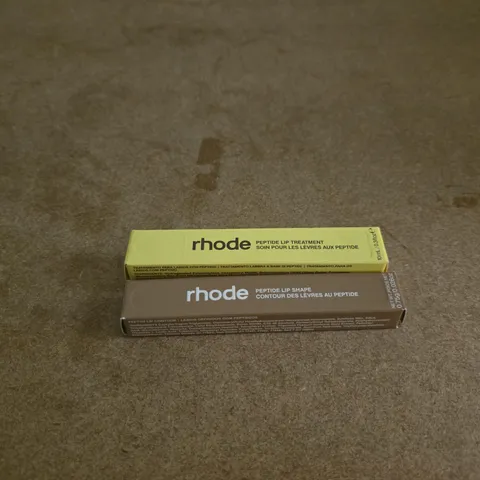 2 X RHODE ITEMS: PEPTIDE LIP TREATMENT CARAMELIZED BANANA 10ML + PEPTIDE LIP SHAPE PRESS 0.75G