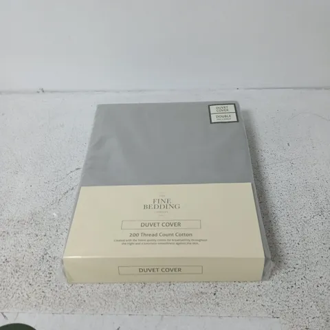 DUVET COVER – FINE BEDDING, 200 THREAD COUNT COTTON - DOUBLE 200CM X 200CM