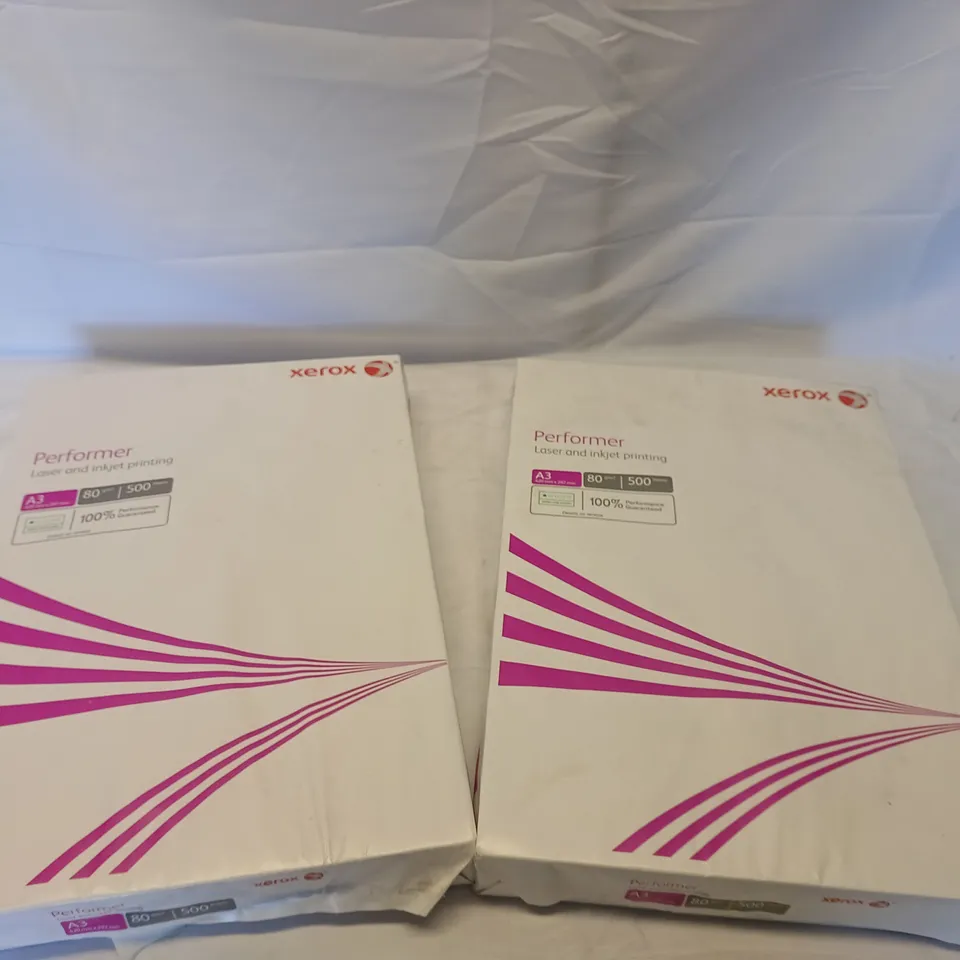 2 BRAND NEW XEROX PERFORMER MULTIFUNCTIONAL PAPER 80GSM 500 SHEETS PER REAM A3 WHITE - REF 003R90569 [1 REAM]
