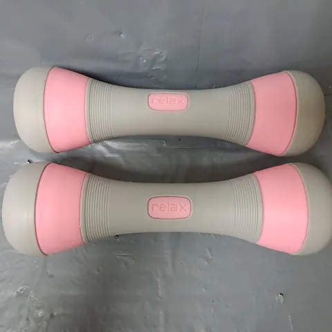 2 RELAX ADJUSTABLE DUMBBELLS IN GREY/PINK - COLLECTION ONLY