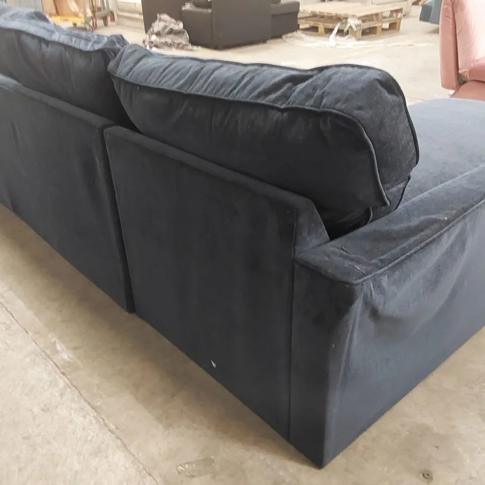 QUALITY DESIGNER THE BISHOPSTROW CHAISE STORAGE SOFA - BLUE FABRIC RIBBON 