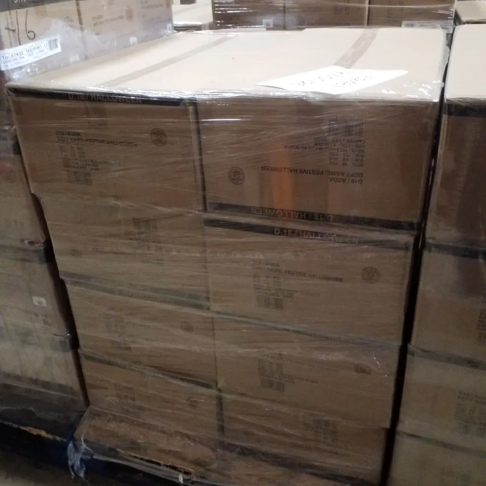 PALLET CONTAINING 8 BOXES OF BRAND NEW PLASTIC HALLOWEEN KIDS WEAPONS