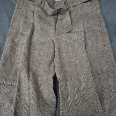 UK 32S MOSS TROUSERS - LINEN/COTTON BLEND, MADE IN BANGLADESH