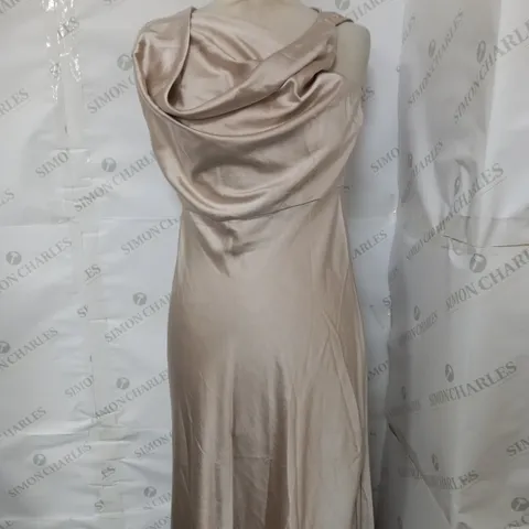 SIX STORIES SATIN DRESS IN OYSTER - 10