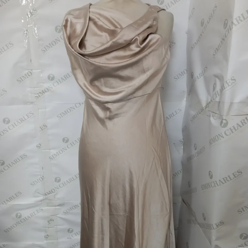 SIX STORIES SATIN DRESS IN OYSTER - 10