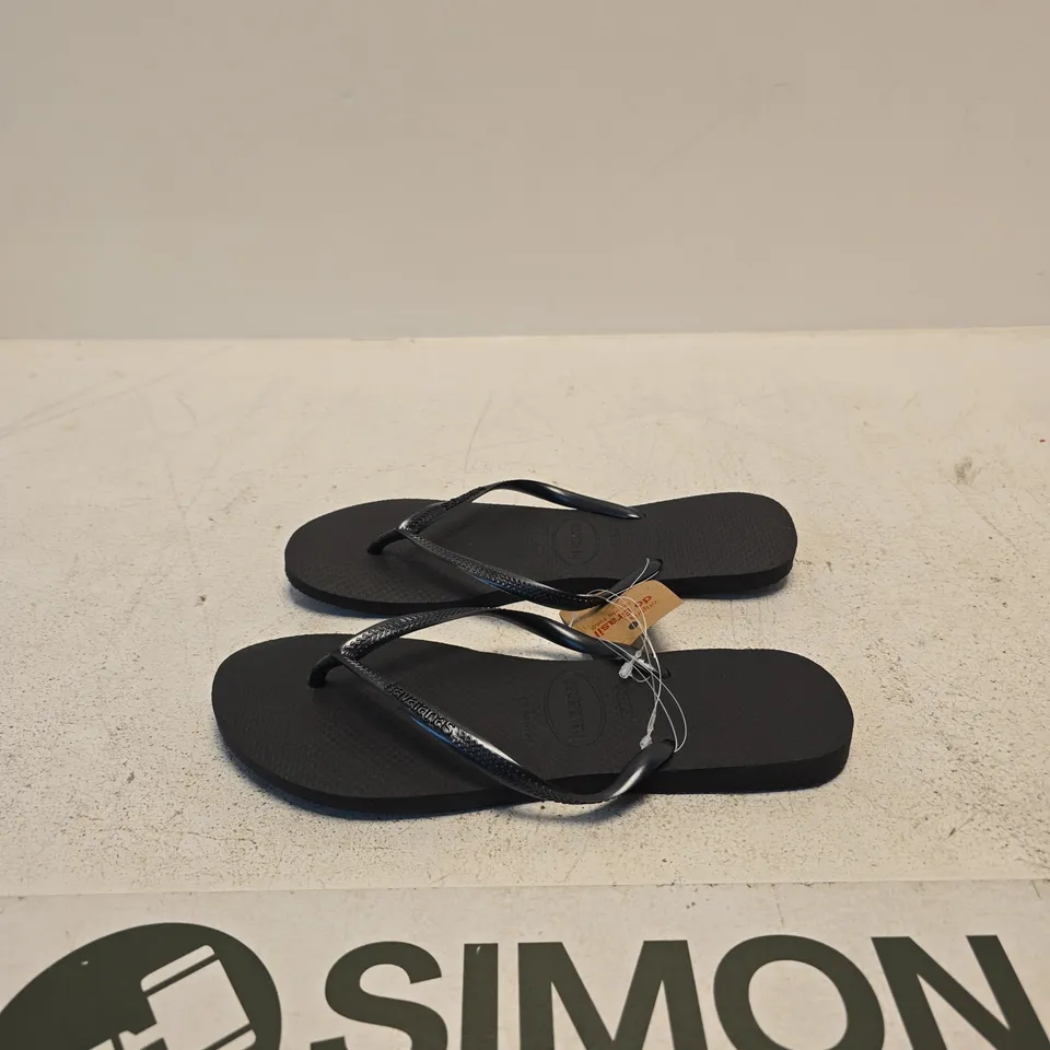 HAVAIANAS FLIP FLOPS – BLACK, (EU 43-44) 