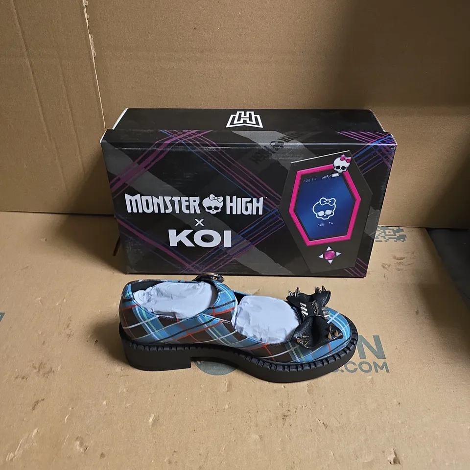 KOI MONSTER HIGH SIMULACRUMS PLAID MARY JANES - GREEN CHECK - UK SIZE 3