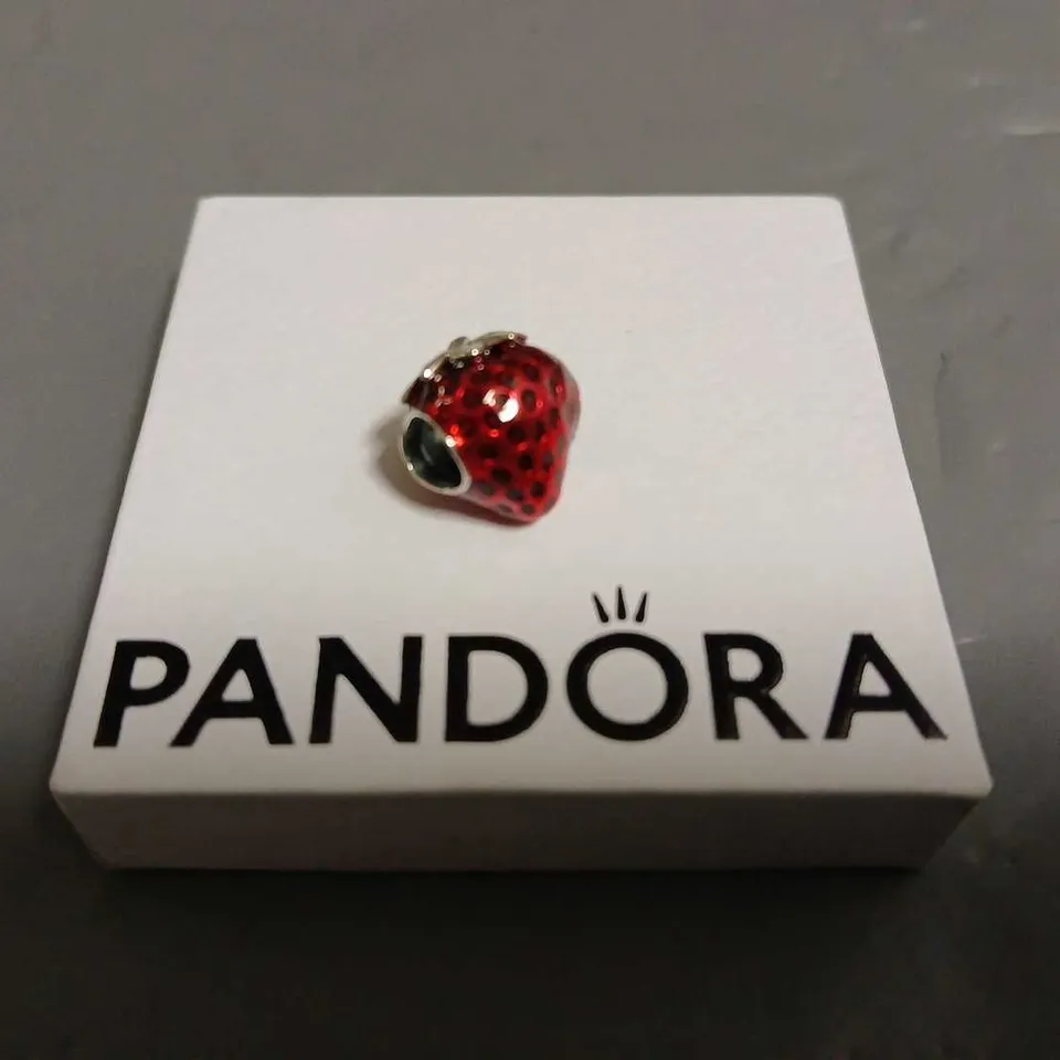 BOXED PANDORA STRAWBERRY THEMED CHARM