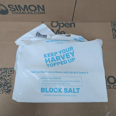 HARVEYS WATER SOFTENER BLOCK SALT - 2 X 4 KG BARS 