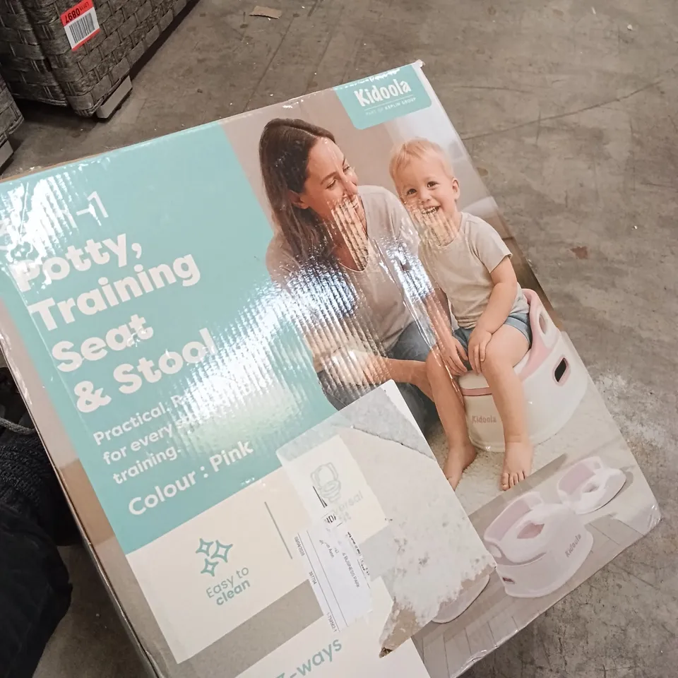 BOXED 3-IN-1 POTTY, TRAINING SEAT AND STOOL - PINK (1 BOX)