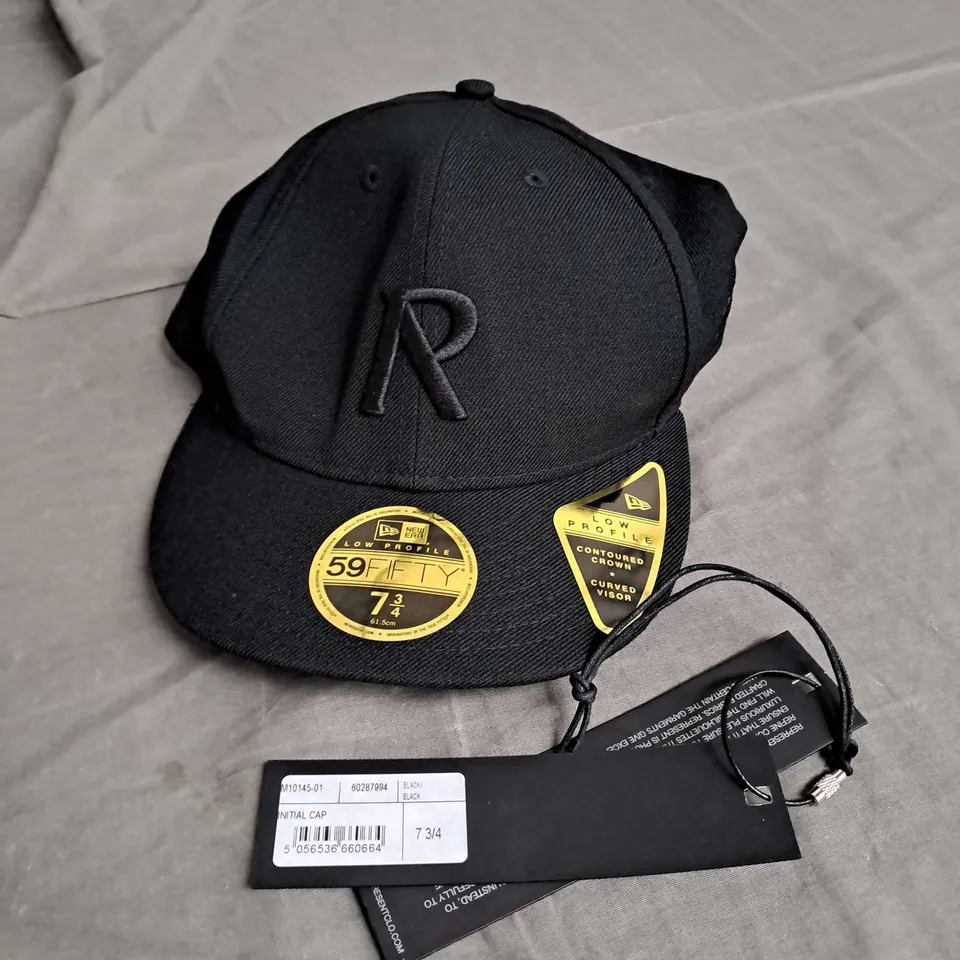 REPRESENT INITIAL CAP IN BLACK SIZE 7 3/4