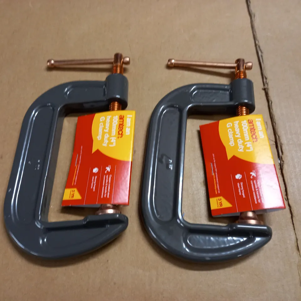 LOT OF 2 100MM HEACY DUTY G CLAMPS