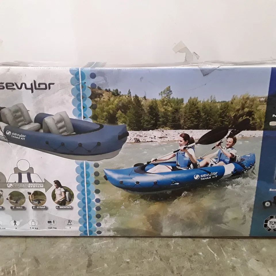 BOXED SEVYLOR TAHAA 2 PERSON INFLATABLE KAYAK KIT