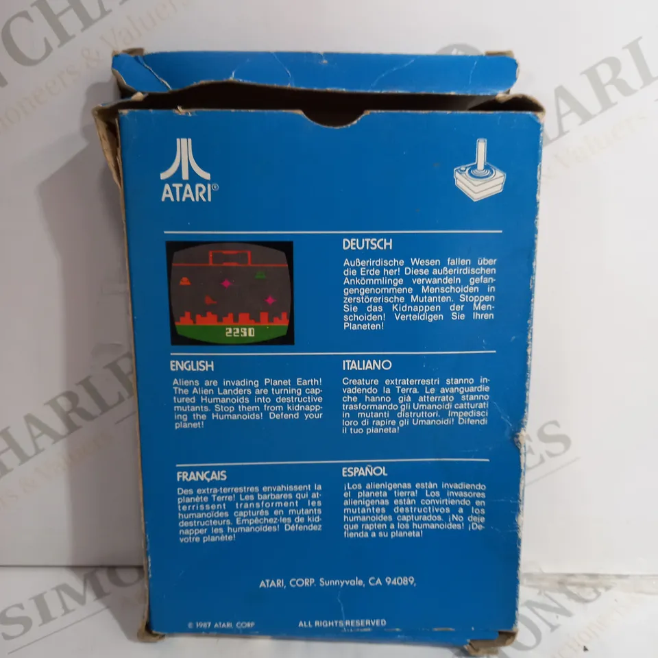 BOXED ATARI 2600 DEFENDER VIDEO GAME 