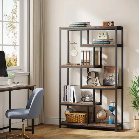 BOXED HETTICK 165cm H X 100cm W IRON STANDARD BOOKCASE (1 BOX)