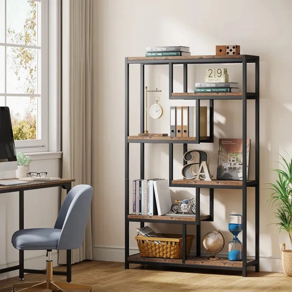 BOXED HETTICK 165cm H X 100cm W IRON STANDARD BOOKCASE (1 BOX)