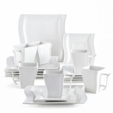 BOXED MALACASA FLORA APPROXIMATELY 18 PIECE PORCELAIN CHINA DINNERWARE SET - SERVICE FOR 6 (1 BOX)