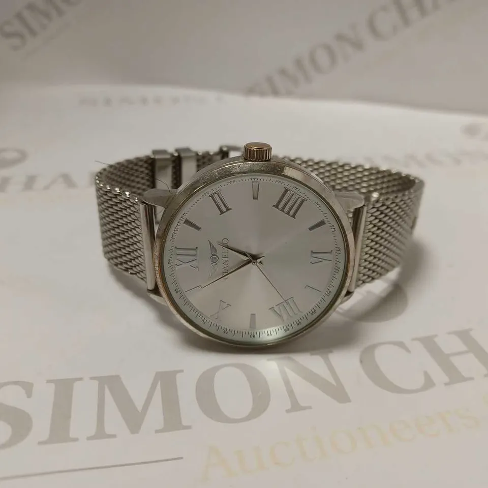 GIANELLO TACHYMETER SILVER MESH STRAP WATCH