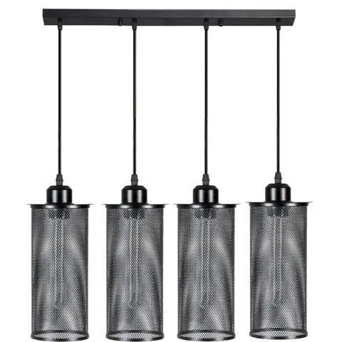 LANGSA 4-LIGHT BLACK PENDANT 