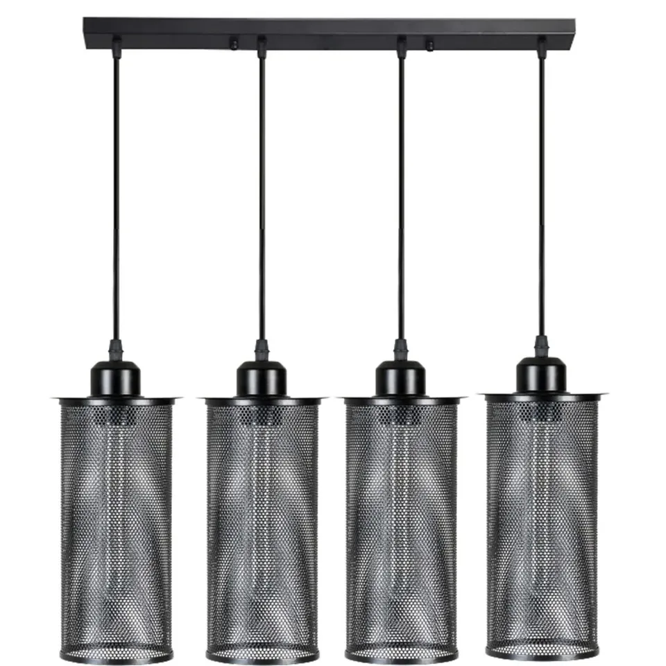 LANGSA 4-LIGHT BLACK PENDANT 
