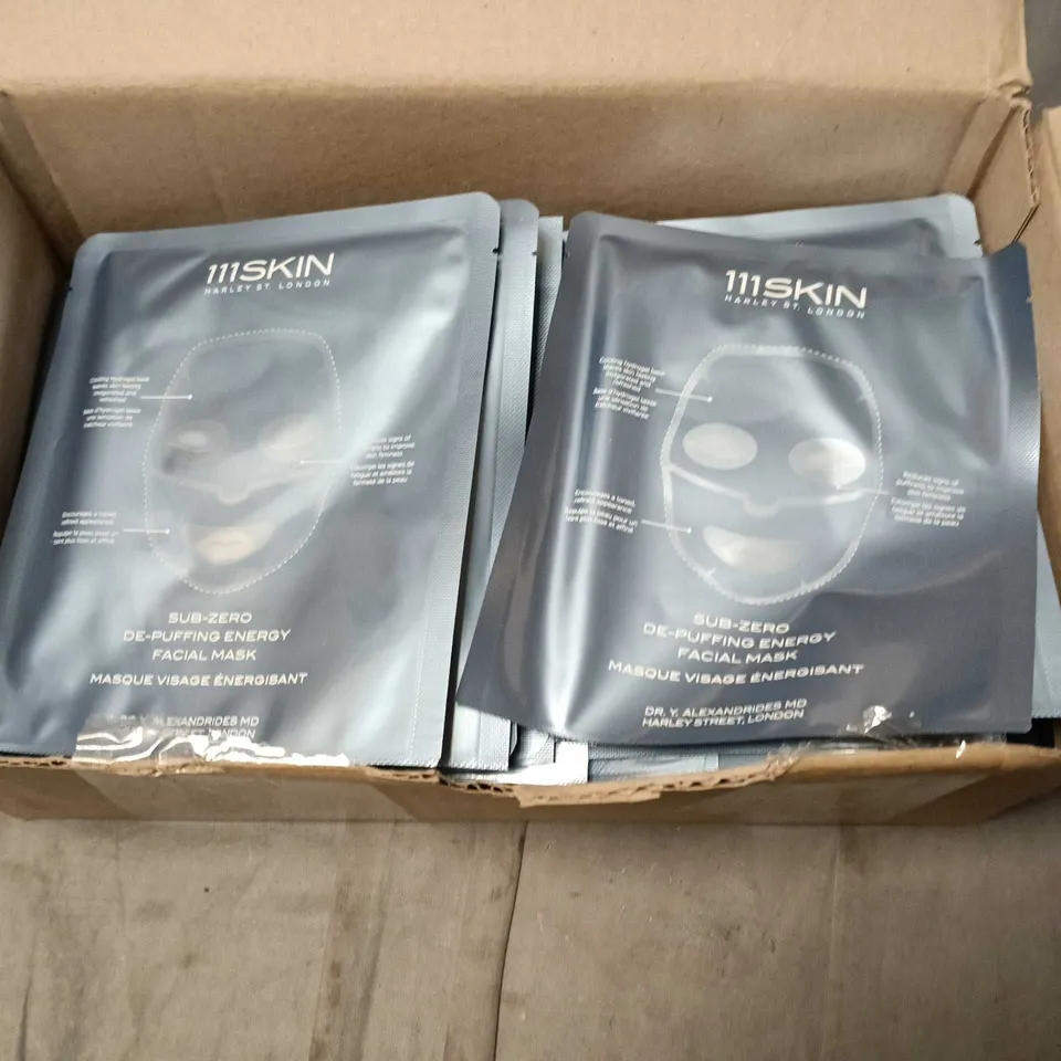 LOT OF APPROXIMATELY 25 111SKIN SUB ZERO DE-PUFFING ENERGY FACIAL MASKS