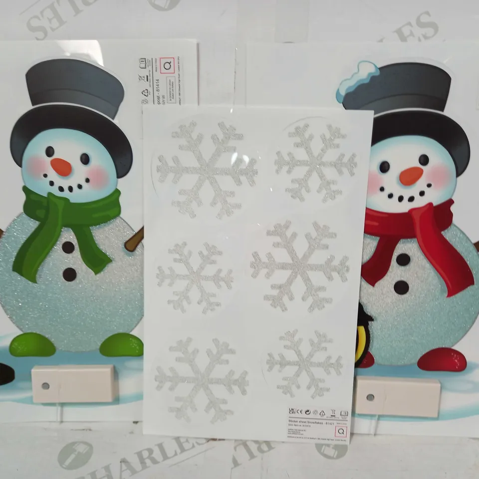 CHRISTMAS EXPRESS PRELIT GLITTER WINDOW STICKERS