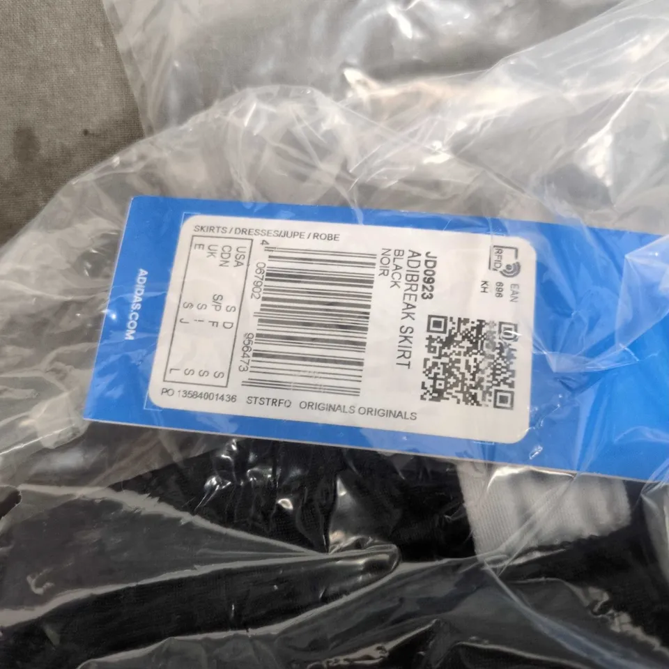 ADIDAS ADIBREAK SKIRT – BLACK WITH WHITE THREE STRIPES, IN ORIGINAL PACKAGING
