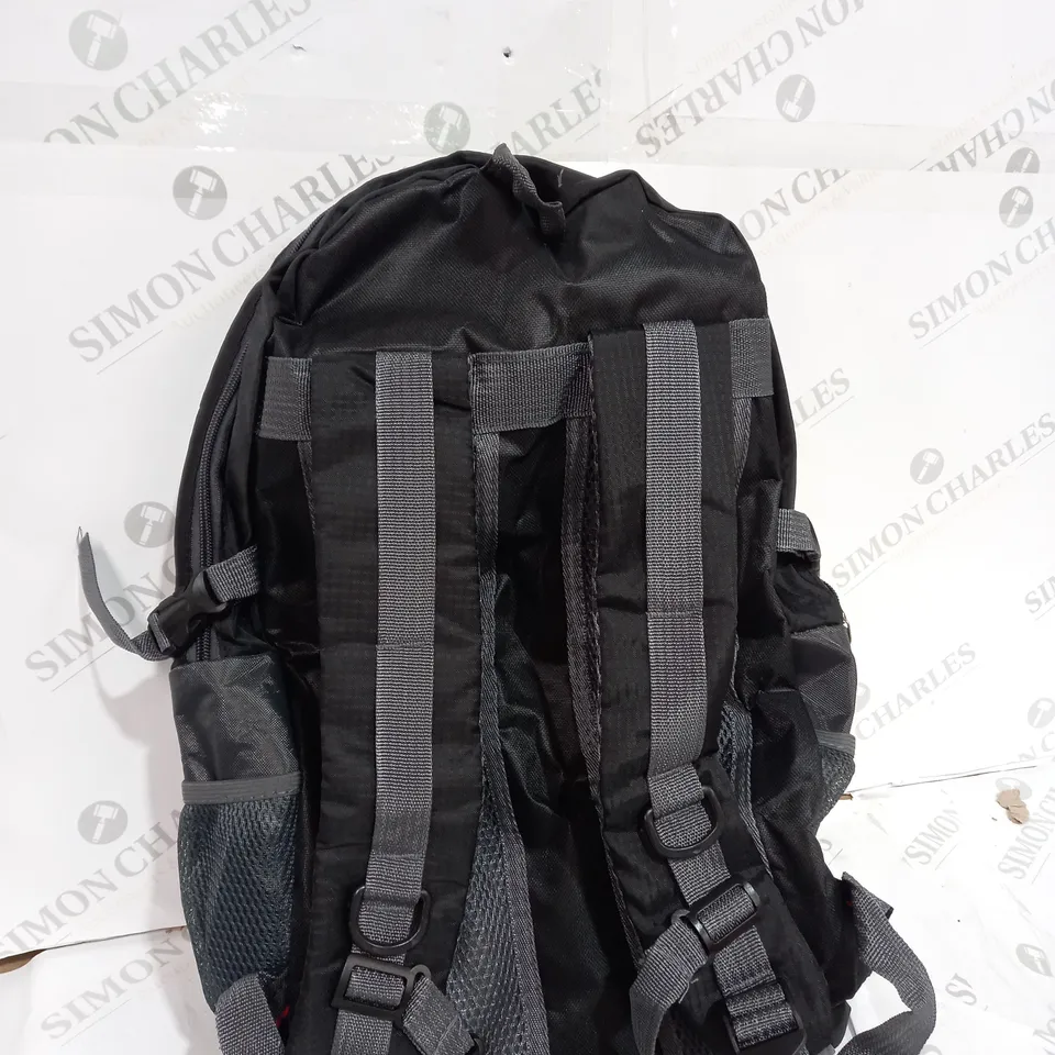 JIAN FENG HIKING BACKPACK 40L WATERPROOF NYLON TRAVEL BAG BLACK