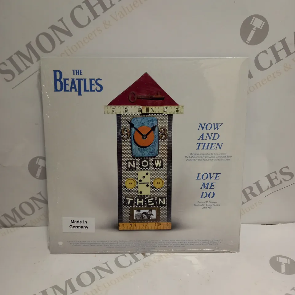 SEALED BEATLES NOW & THEN SINGLE MARBLE VINYL 