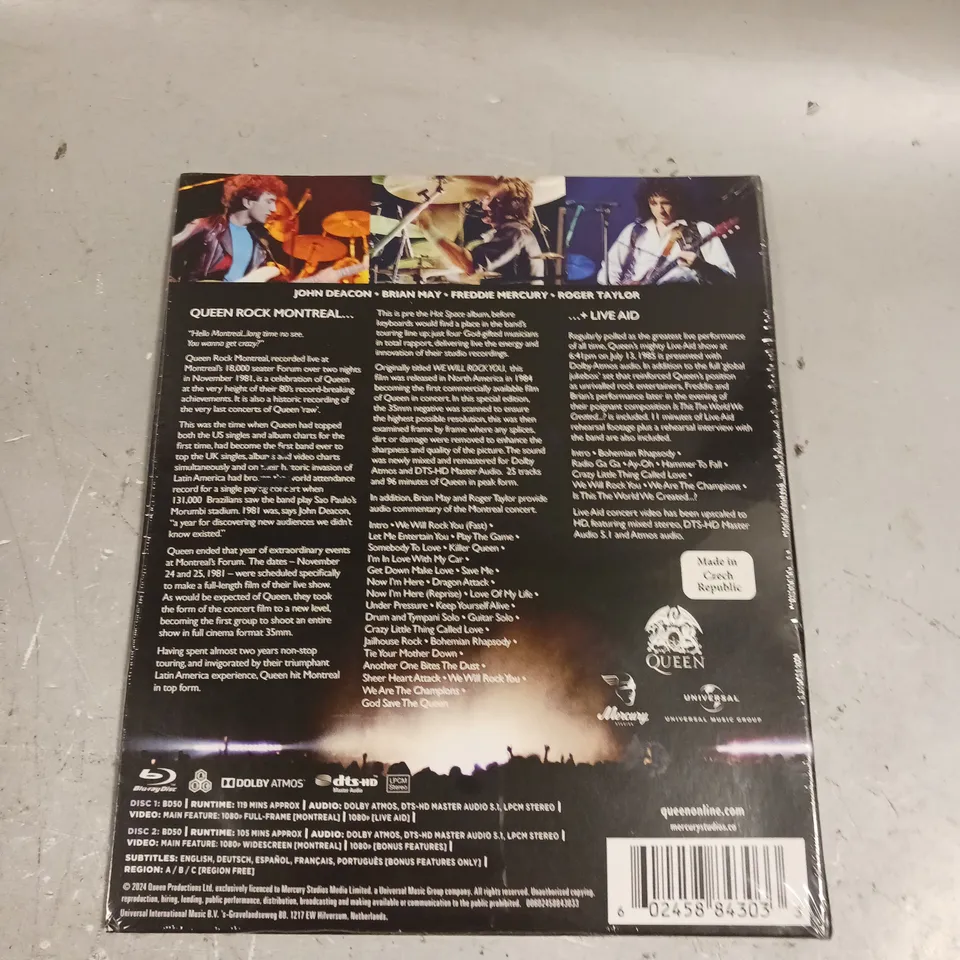 SEALED QUEEN ROCK MONTREAL & LIVE AID BLU-RAY 