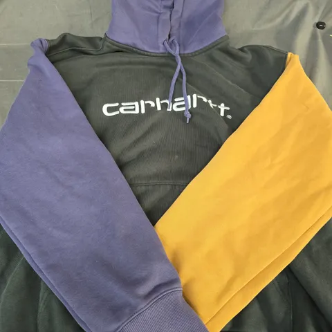 CARHARTT LONG SLEEVE PULL-OVER HOODY IN DARK GREEN/MULTI SIZE UNSPECIFIED