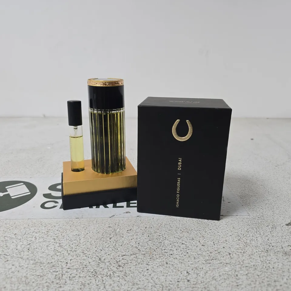 IGNACIO FIGUERAS DUBAI FRAGRANCE – GOLD-TONED BOTTLE WITH BLACK BOX 100ML PLUS 10ML