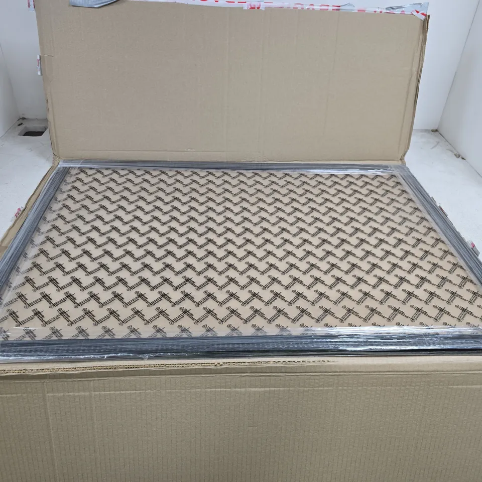 DECORATIVE PICTURE FRAME WITH BROWN PATTERNED INSERT – BOXED 65CM X 95CM