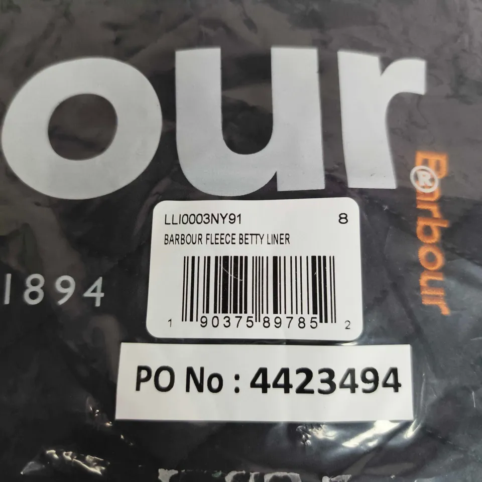 BARBOUR FLEECE BETTY LINER – UK 8 – WOMEN'S OUTERWEAR