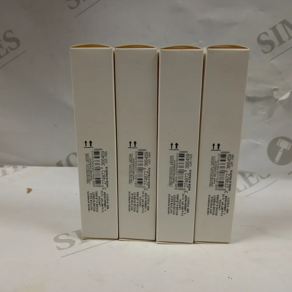 LOT OF 4 GIVENCHY 'URBAN NUDE' LIPSTICKS