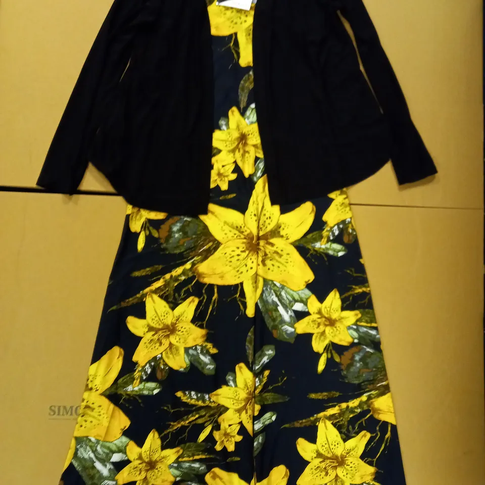 BRAND NEW ATTITUDES BY RENEE COMO JERSEY SLEEVELESS MAXI DRESS & JACKET SET REGULAR SIZE S