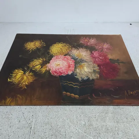 FLORAL STILL LIFE PAINTING SIGNED A. BEYENS