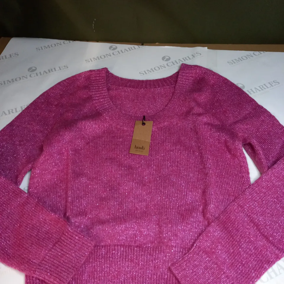 HUSH SCOOP BACK SPARKLE JUMPER SIZE S